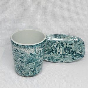 Hoyrup - Denmark Nymolle Art Faience Limited Edition 4006 demitasse Cup & oval